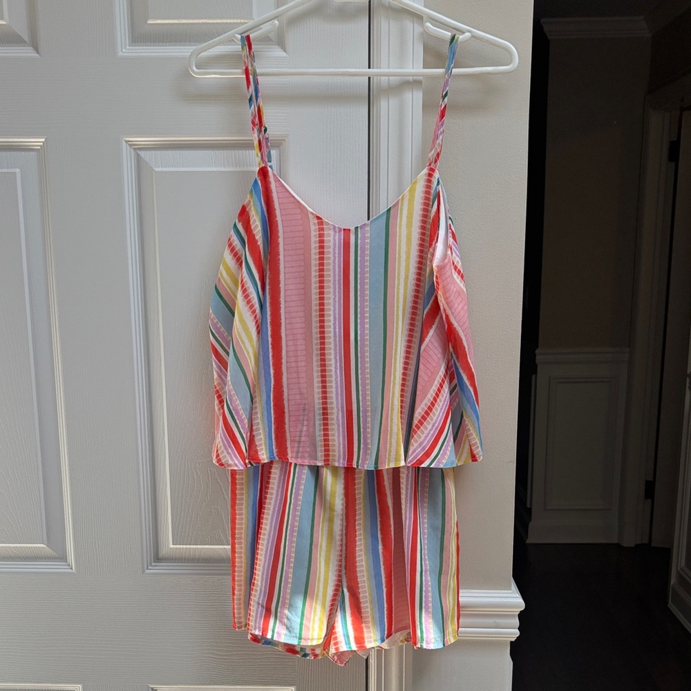 Jack by BB Dakota Multicolor Striped Romper